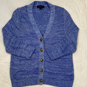 Ann Taylor Knit Tortoise Shell Buttoned Cardigan size Medium